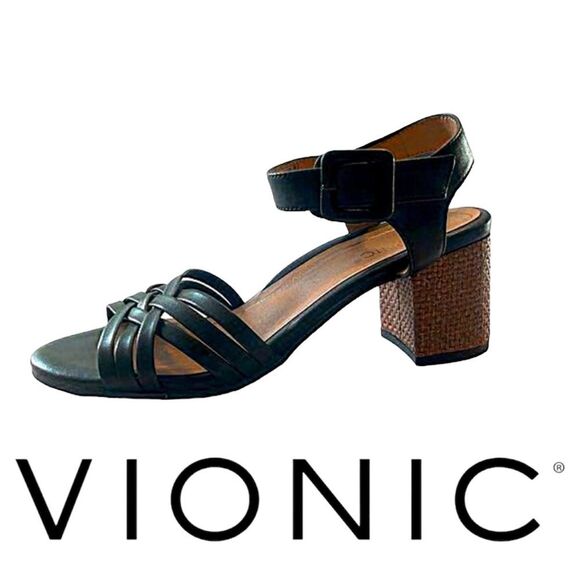 Woman’s Vionic Peony Papaya Heeled Sandal, Size 7.5 - Picture 1 of 8